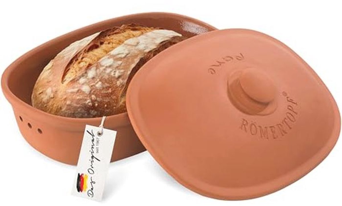 Keramische broodpot voor het behouden van versheid - Ideaal voor brood en gebak 30x21cm