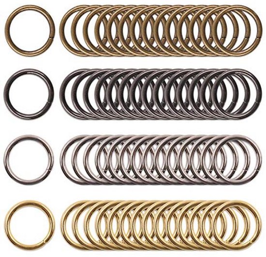 O Ringen Merlin Multifunctionele 60 Stuks Metalen O Ringen 1 Inch/25mm in 4 Kleuren ...