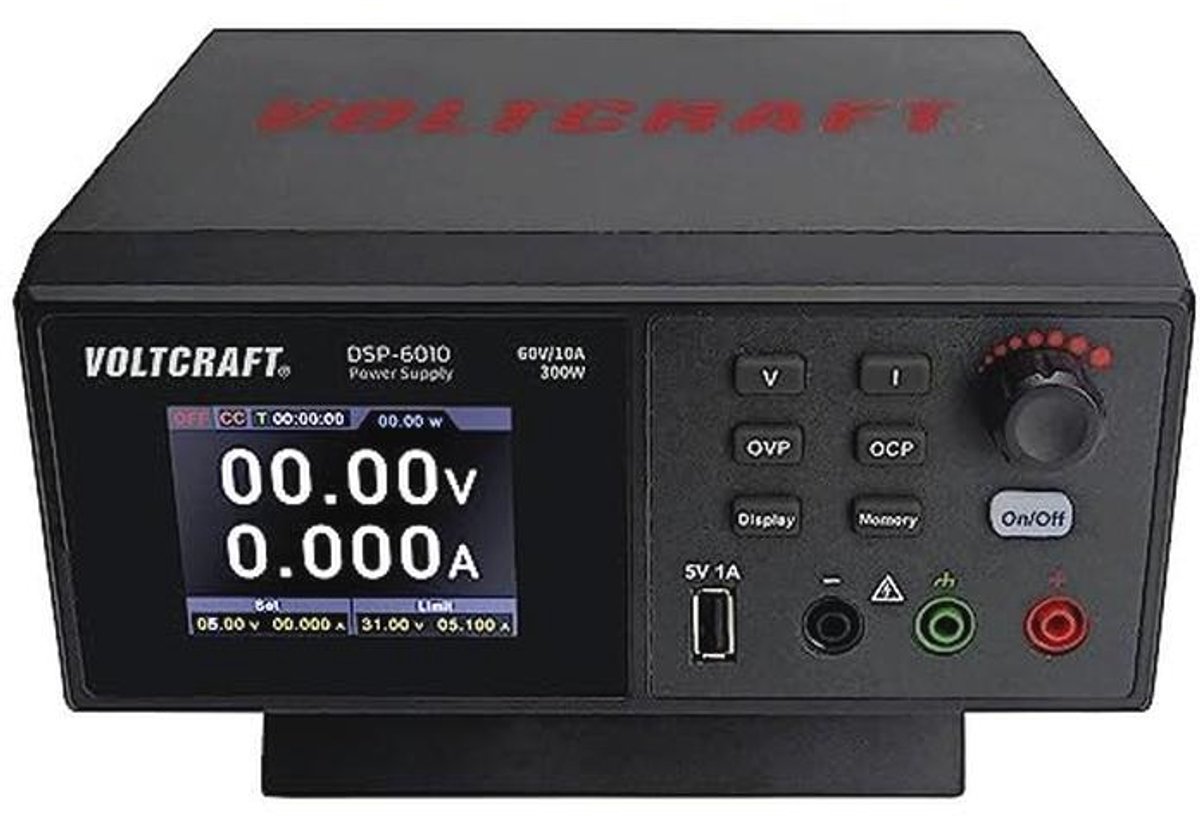 Laboratoriumvoeding instelbaar 0-60V 0-10A 300W met USB en afstandsbediening