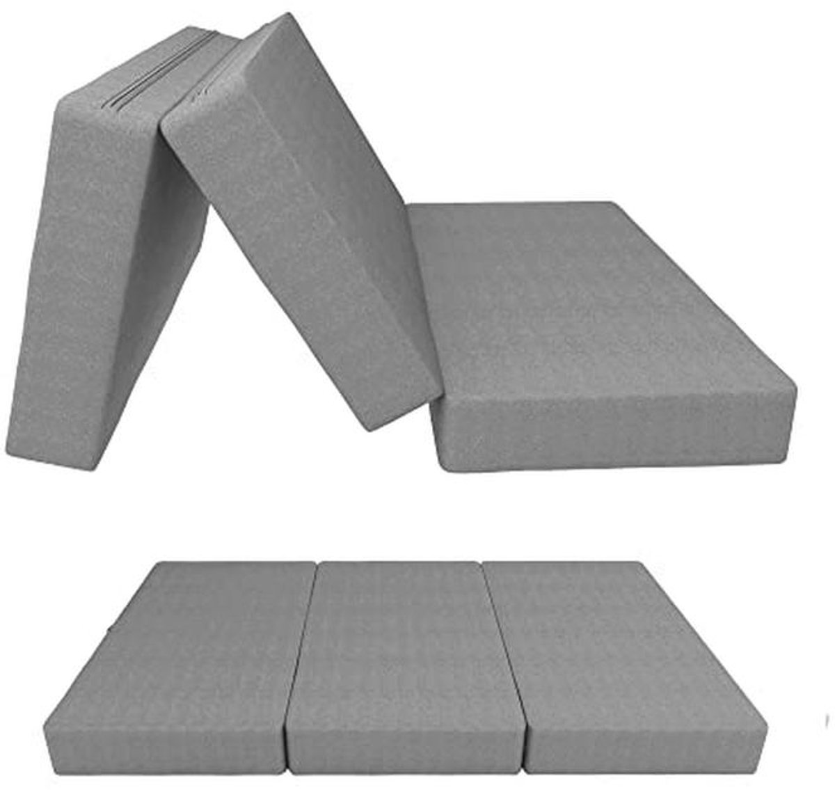 Opvouwbaar Matras 3-Delig Campingbed Gastenbed Vloermatras Slaapmatras 120 x 195 cm