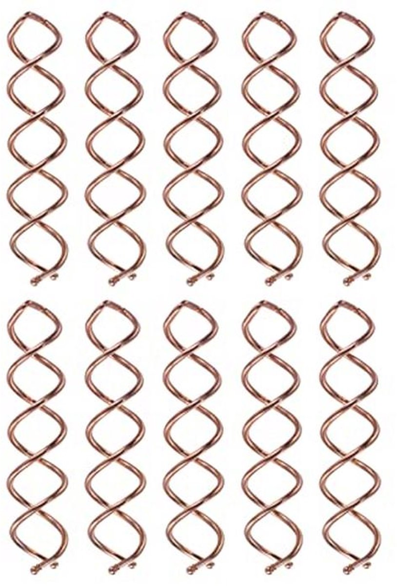 10 Spiral Haarspelden voor Perfecte Buns in Goud - Duurzaam en Compact