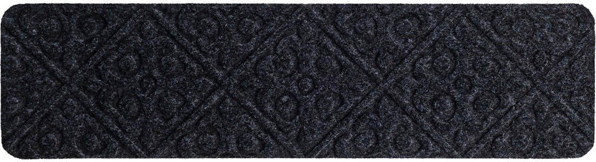 COSTWAY Set van 15 trapmatten voor trappen, 76 x 20 cm antislip trapmatten, trapmatten voor houten treden, waterdichte traptapijten voor kinderen en ouderen en huisdieren, grijs