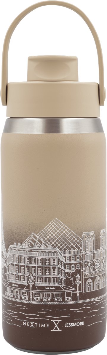 Thermische fles 473 ml (16oz)-95% gerecycled roestvrij staal-Chocoladebruin 'Skyline Bottle PAR 16'