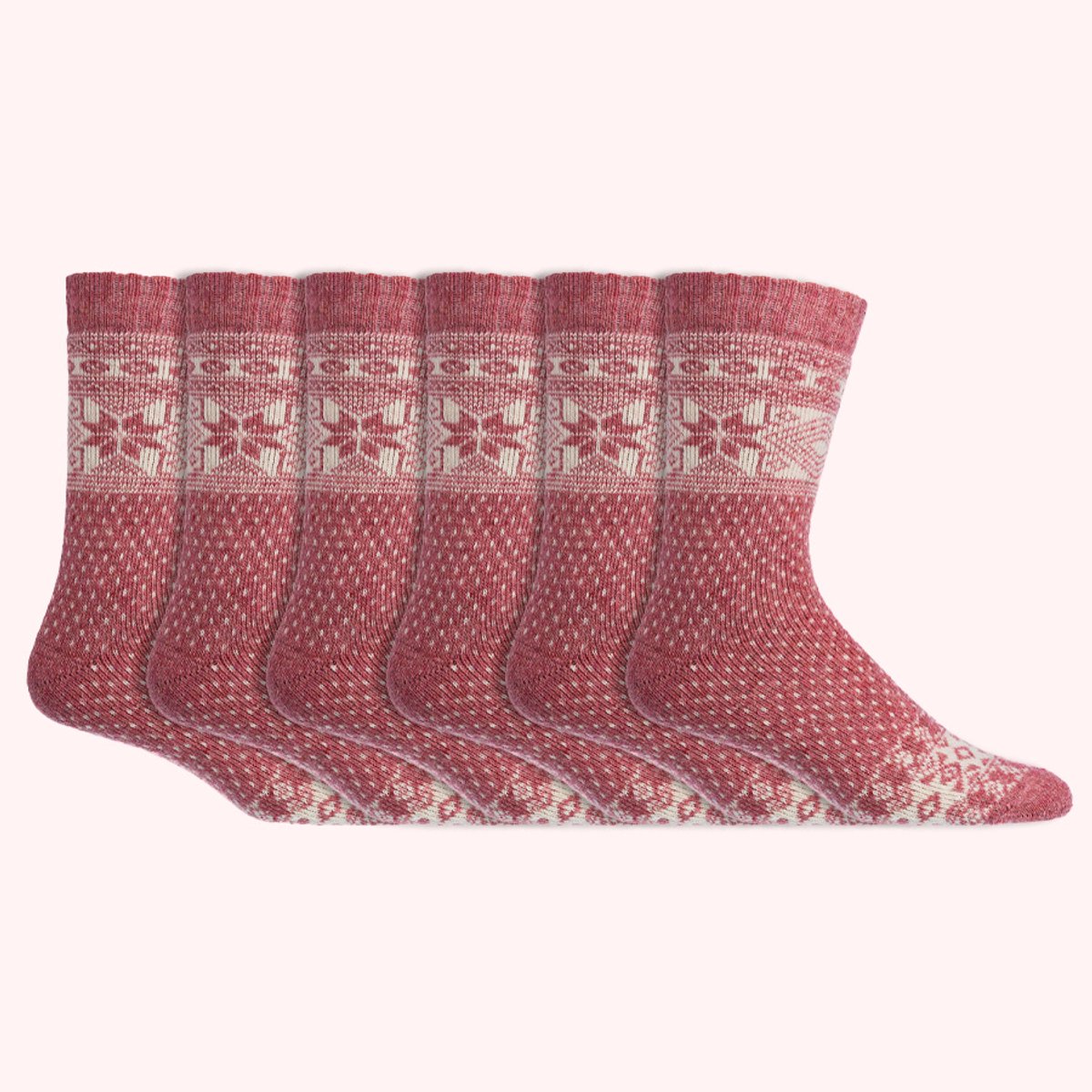 Noorse sokken Merinowol Alpacawol Roze