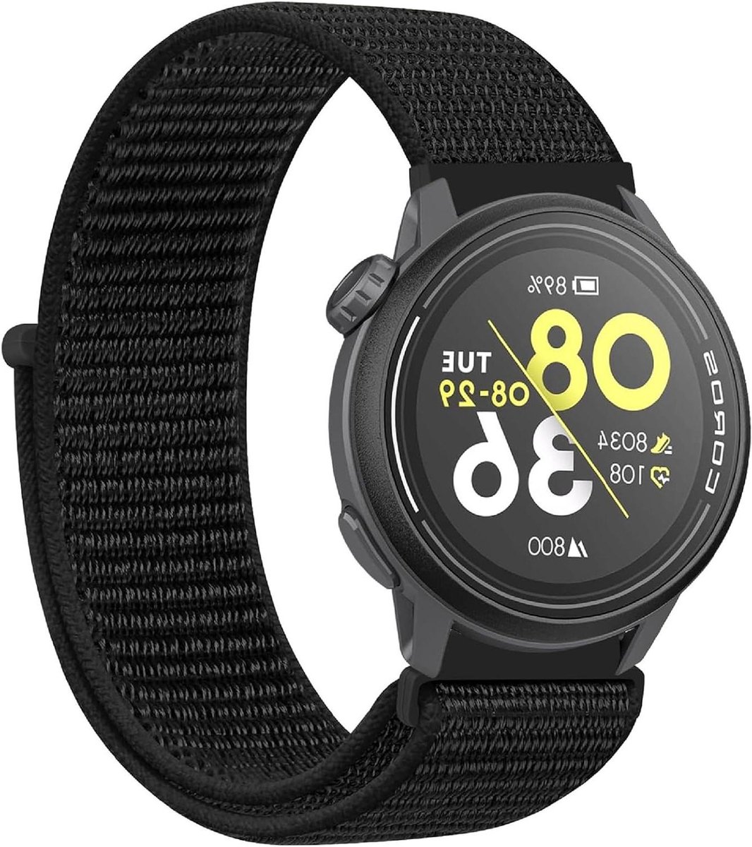 Provento - Nylon horlogebandje 22mm voor dames en heren, reservebandje, sportief en gevlochten
