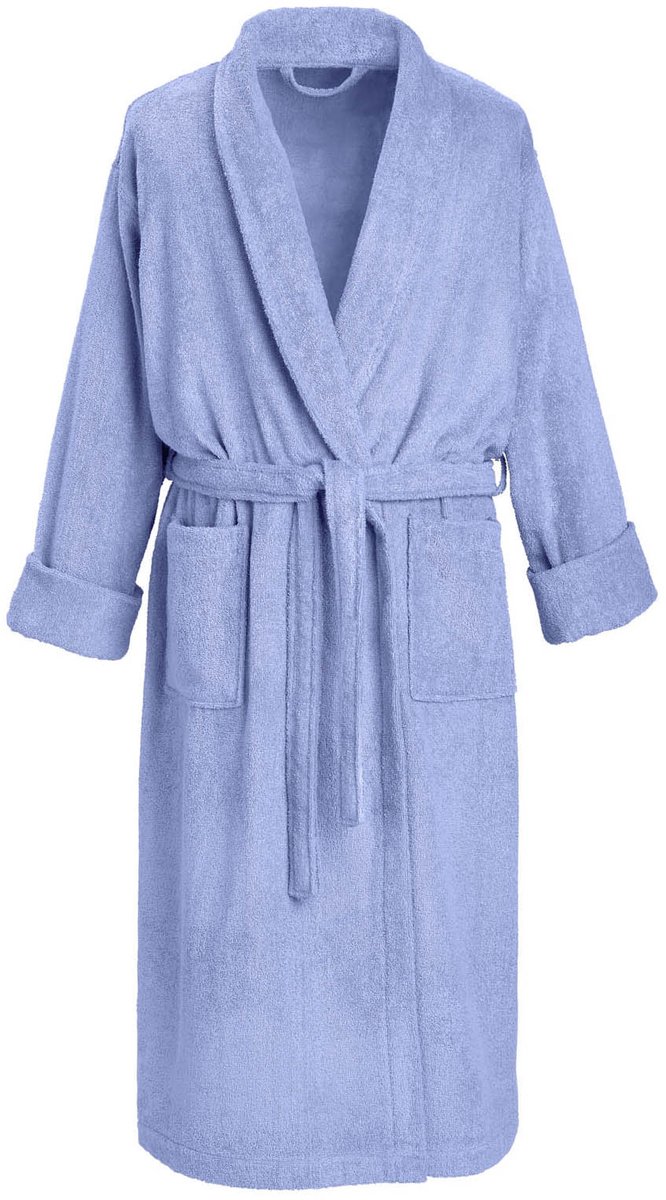 De Witte Lietaer Badjas Etrusk Sky Blue - S - Unisex - Katoen - Blauw