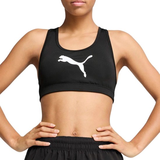 PUMA 4KEEPS BRA - P Dames sportbeha - PUMA Black-Big White Cat