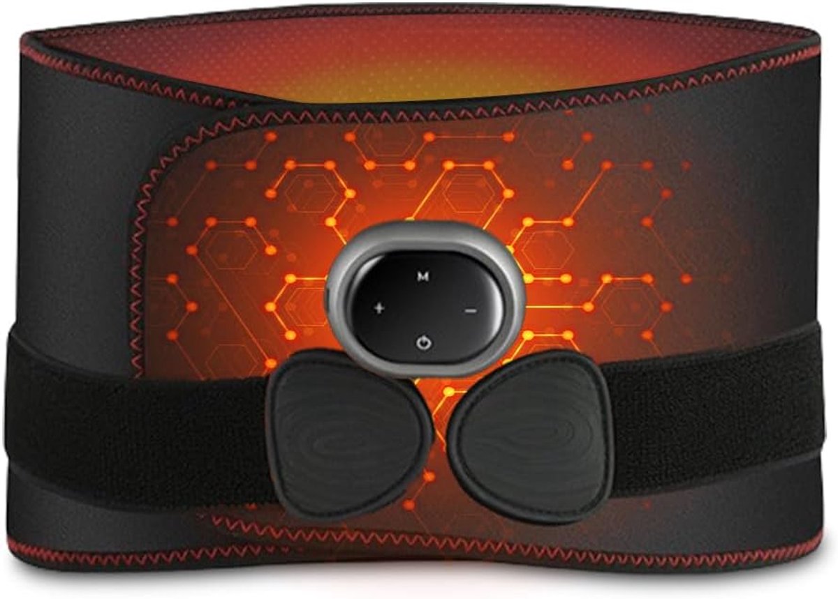 Warmteband - Infrarood Warmtegordel – Verwarmde Rugband - Verwarmingskussen - Warmtepak - Warmtegordel voor rugpijn - Draadloos verwarmingskussen - Met 5 warmtestanden en 3 vibratiestanden - 105 cm trillende massage - Voor rug - Lendenstreek en buik
