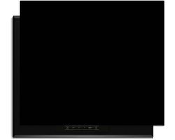 KitchenArt - Pure Black – Inductie Beschermer - 70x52 cm - Kookplaat Beschermer - Luxe Afdekplaat Inductieplaat - Anti-slip & Oprolbaar - Beschermmat Inductiekookplaat