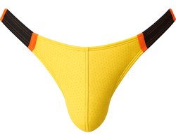Omslag van Barcode Berlin Thong RONAK Yellow - MAAT S - Heren Ondergoed - String voor Man - Mannen Thong