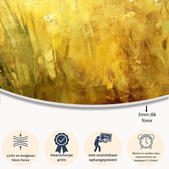 Zomerse boomweide – wandcirkel – ronde wandprint – Forex muurcirkel – 100x100 cm