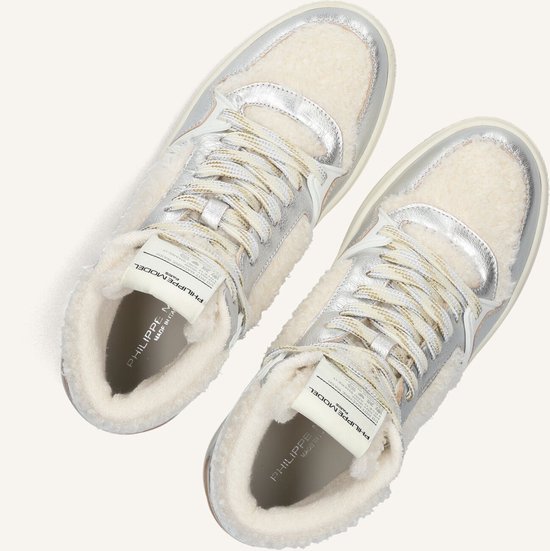 Philippe Model La Grande Mid Woman Sneakers - Leer - Dames - Wit - Maat 37
