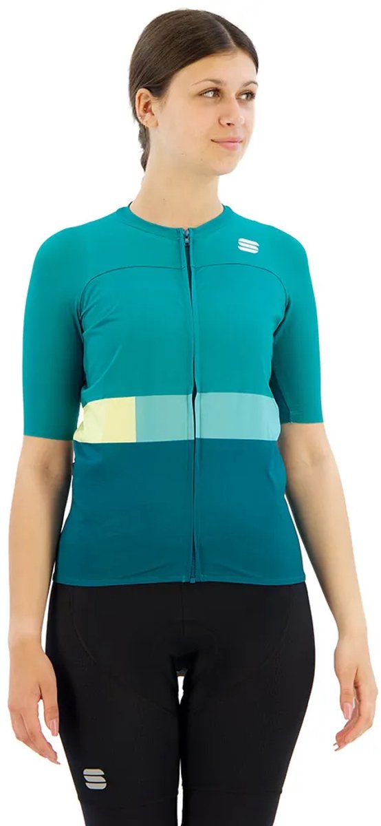 Sportful Snap Korte Mouw Wielertrui Groen 2XL Vrouw