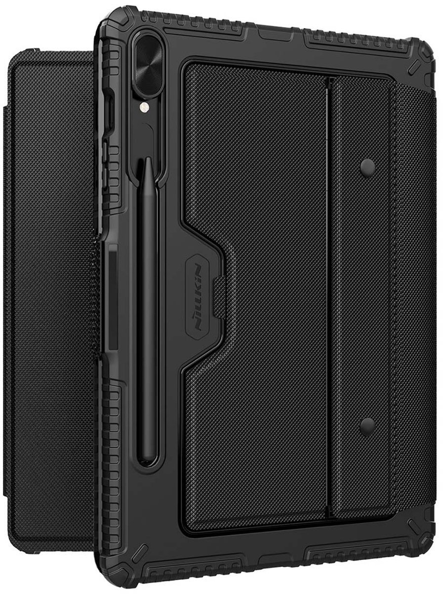 Nillkin Bumper Keyboard Case Geschikt voor Samsung Galaxy Tab S9 Plus | Bluetooth Toetsenbord Hoes met | Book Case met Camera Slider | Standaard, Stylus Houder en Verlichte Toetsen | Zwart