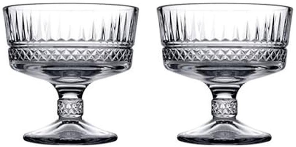 Ijs Staande Bowl Set - 2-delige set voor Desserts - 250 ml