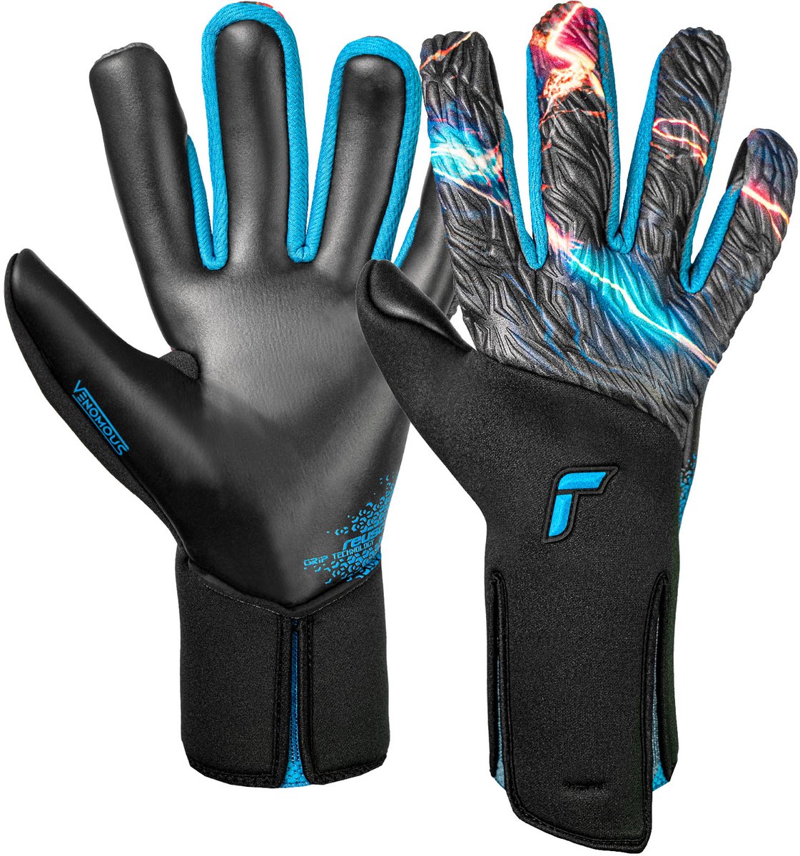 Reusch Venomous Gold X Blauw Keepershandschoenen - Maat 8.5