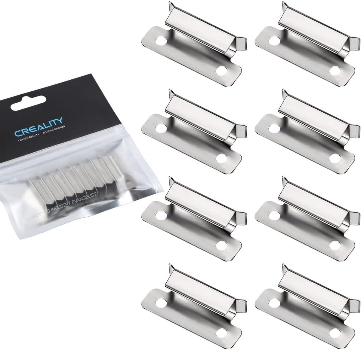 7mm Glasplaat Clips voor 3D Printers - Originele Klemmen (8 Stuks)
