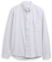 Tom Tailor Denim - Overhemd met relaxte pasvorm van katoen - Maat XL - white small stripe