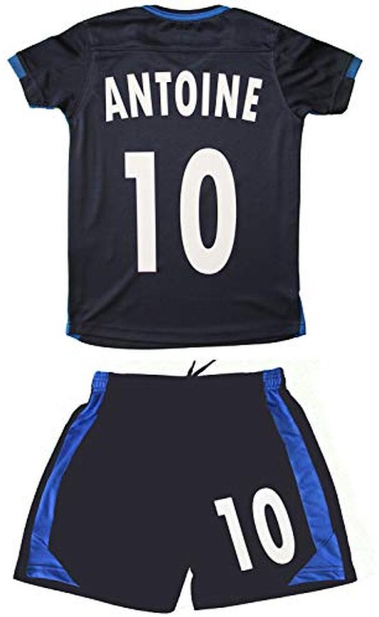 Patoutus – set voetbalshirt en shorts voor kinderen, personaliseerbaar, met voornaam en nummer naar keuze