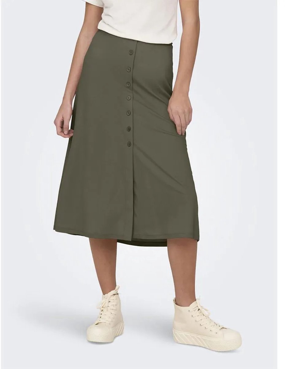 Only Jany Midi Rok Groen M Vrouw
