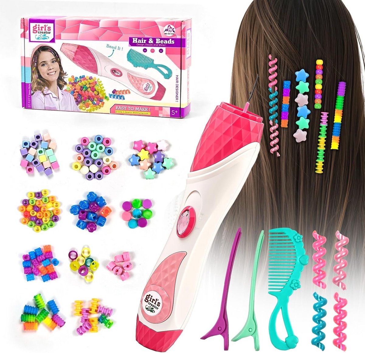 Haaraccessoires en Vlechtmachine voor Meisjes 6-12 Jaar - Speelgoed en Verjaardagscadeau