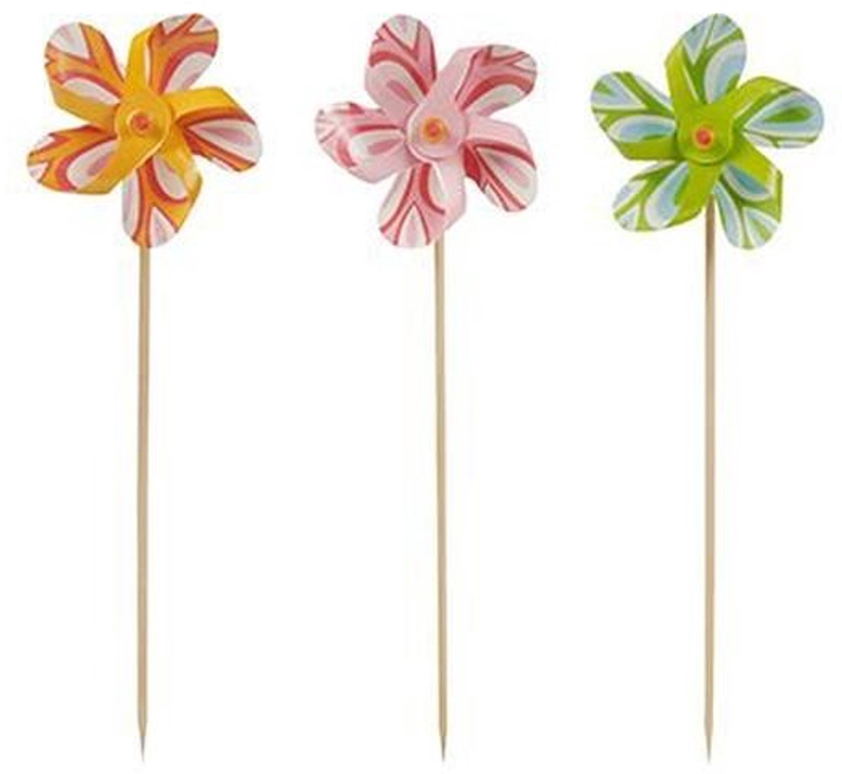 Decoratieve prikkers 17,5 cm gekleurd - Windmolen thema