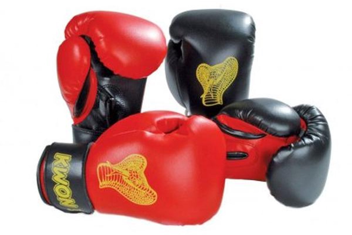 Bokshandschoenen voor Kinderen - Comfortabele en Stijlvolle Handschoenen voor Jeugd Bokstraining, Sparring en Kickboksen - Zwart - 6 oz