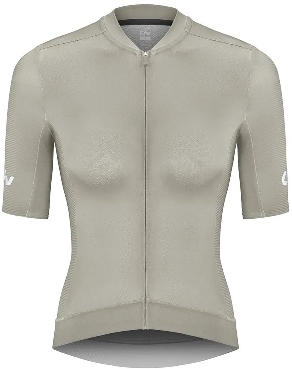 Liv Vantage Korte Mouw Wielertrui Beige M Vrouw