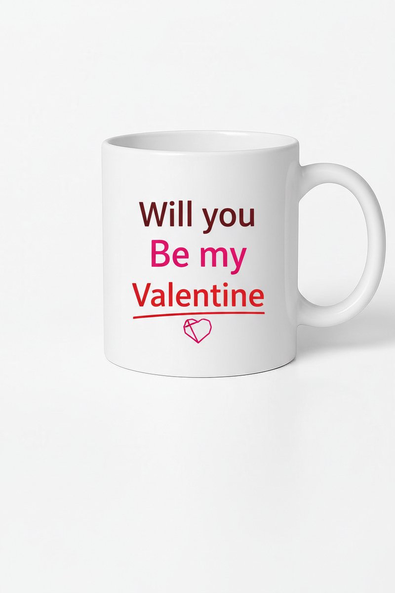 Valentijn Mok: Will you Be my Valentine? - Romantisch Cadeau & Liefdesverklaring