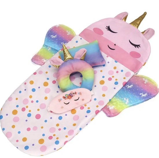 Poppenkleding - poppen draagzak - set Unicorn - 4 delige poppenset - poppendraagzak - baby born - baby Annabel -poppenslaapzak - cadeau set - cadeau tip - kinderspeelset pop — afbeelding 3