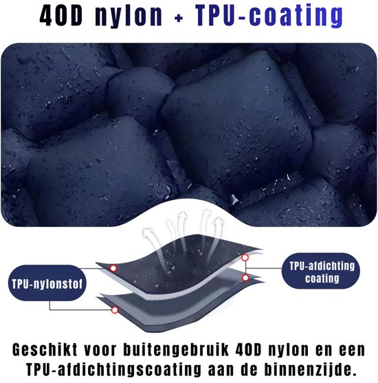 Quvo® Luchtbed met Ingebouwde Pomp - Luchtbed met Pomp - Luchtbed -Blauw - - 198cm x 68cm x 1 cm van Quvo® — afbeelding 3