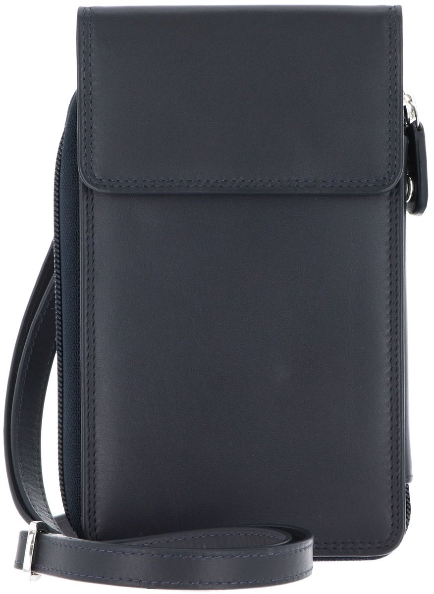 Golden Head Leren telefoontasje Polo RFID Protect Handy-Umhängetasche 4045 Marineblau donkerblauw