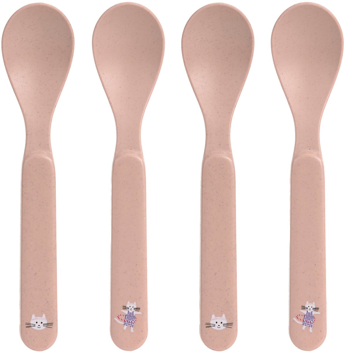 Lässig Tiny Team Cat Lepels - 4 Stuks - PP/Cellulose - Roze