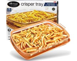 Groot Knapper Tray voor Oven - 2-Delige Antiaanbak Bakplaat en Mand voor Perfect Knapperig Bakken