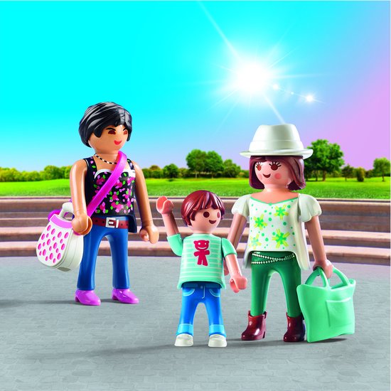 Playmobil 9405 – Shopping Girls, Set Con 3 Figure E Accessori Per Lo Shopping