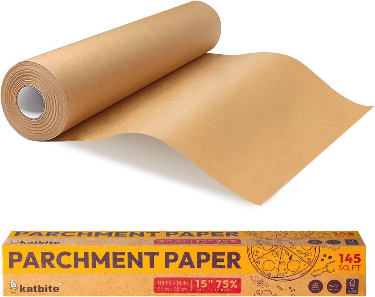 Rol Bakpapier 38 cm Breed - 30 m Lang - Niet Gebleekt Perkament