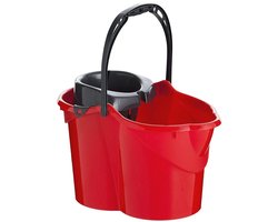 Ovale Emmer met Uitwringer - 15L - Rood