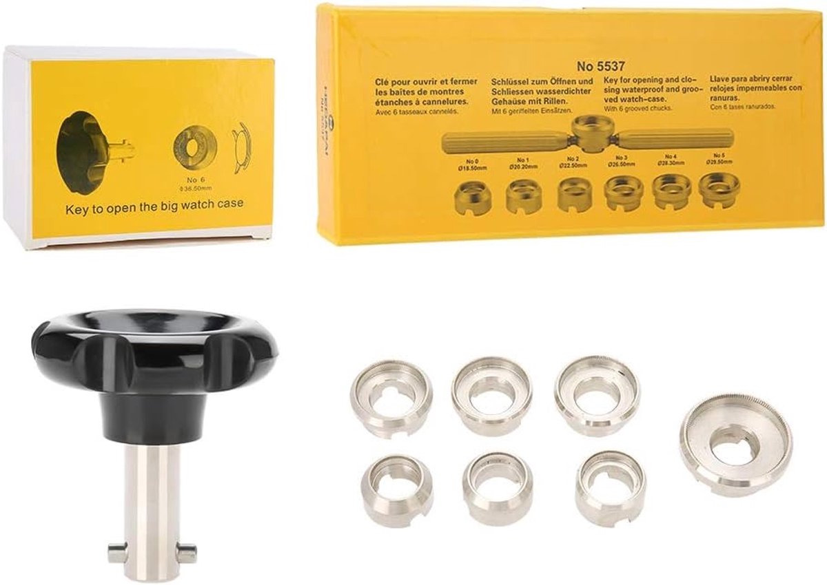 Perno di connessione - Apri orologio con matrice da 18.5-36.5mm - Kit riparazione orologio voor Rolex en Tudor