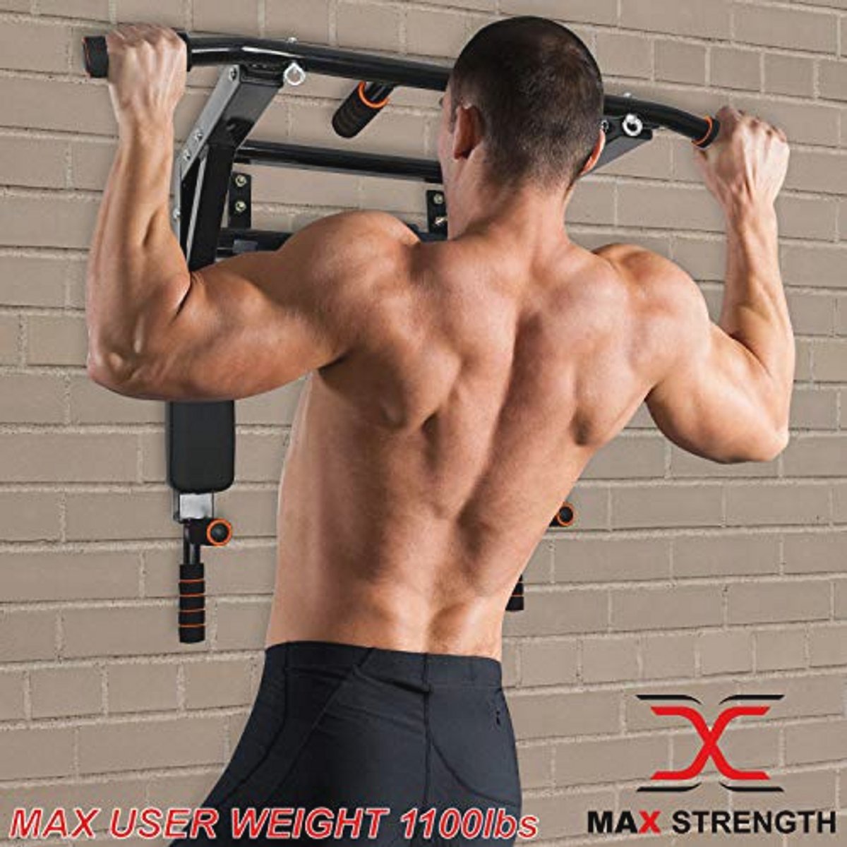 Wandmontage Chin Up Bar voor Thuis Gym – Oefen Je Bovenlichaam met Krachtige Pull Ups