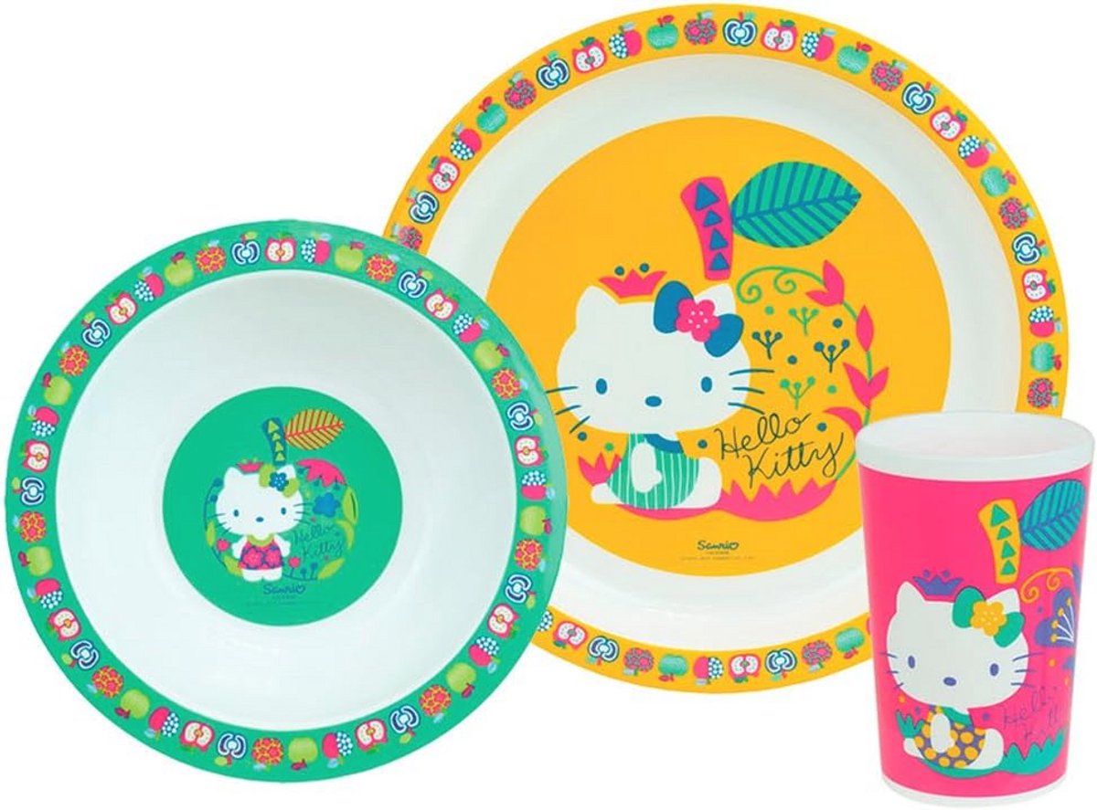 Hello Kitty kinder maaltijdset - kleurrijk en praktisch servies voor peuters