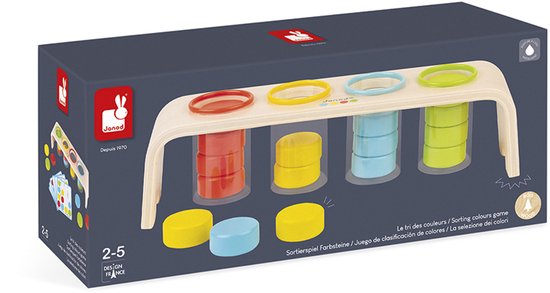 Janod Essentiel - Kleuren Sorteren Spel - Educatief Spel - Leer Spelenderwijs Kleuren - Het Spel Bevat Verschillende Levels - Geschikt Vanaf 2 Jaar van Janod — afbeelding 5