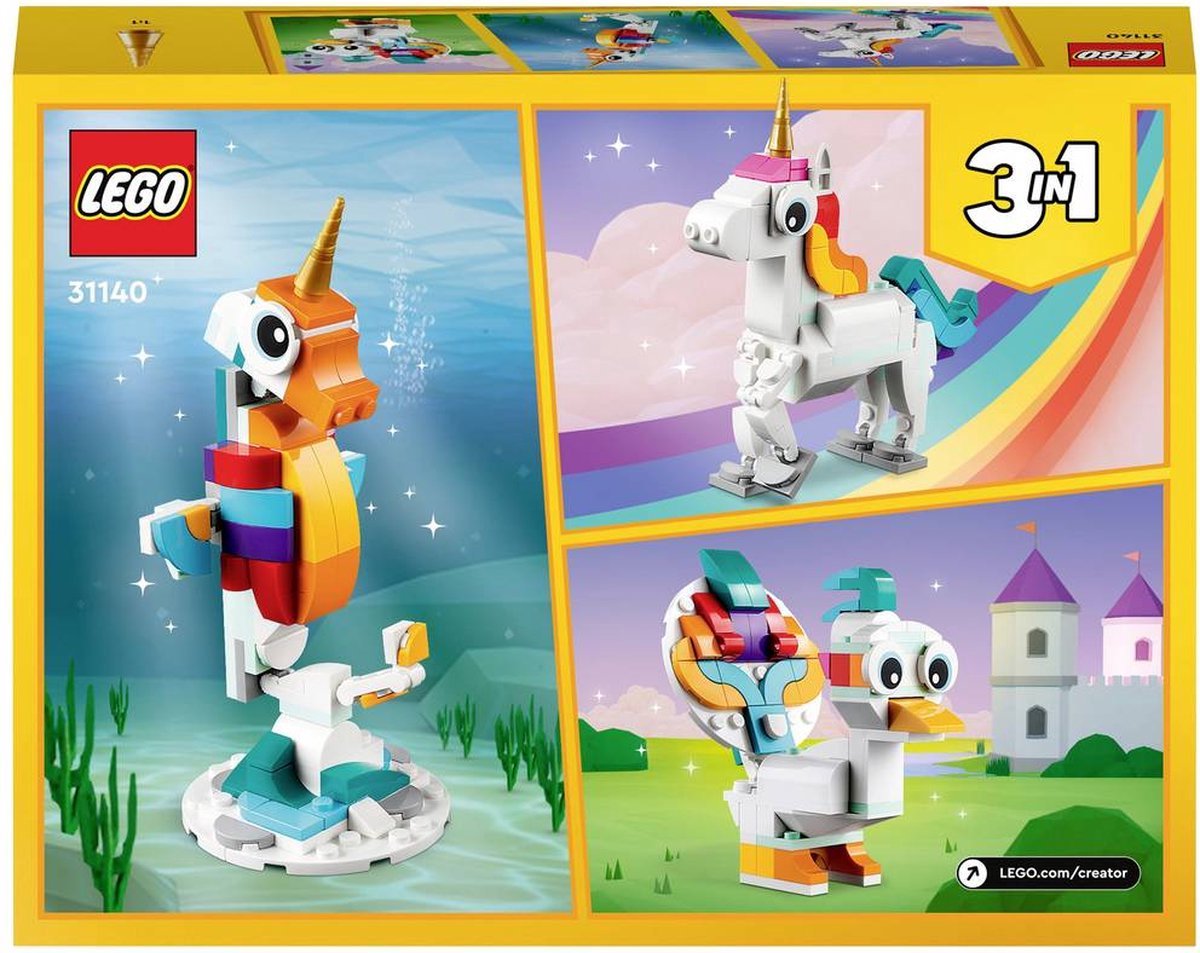 LEGO Creator 3in1 Magische Eenhoorn Speelgoed Set - 31140 — afbeelding 7