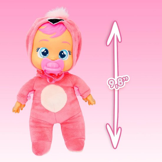 25 cm Cry Babies Tiny Cuddles Dotty babypop - echte tranen - zwart wit — afbeelding 2