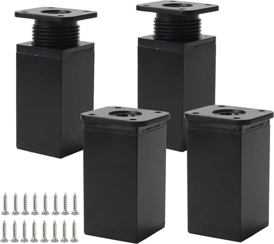 8-pack verstelbare stelvoeten, M8 moerbout meubelpoten for kantoormeubilair plank display levelers