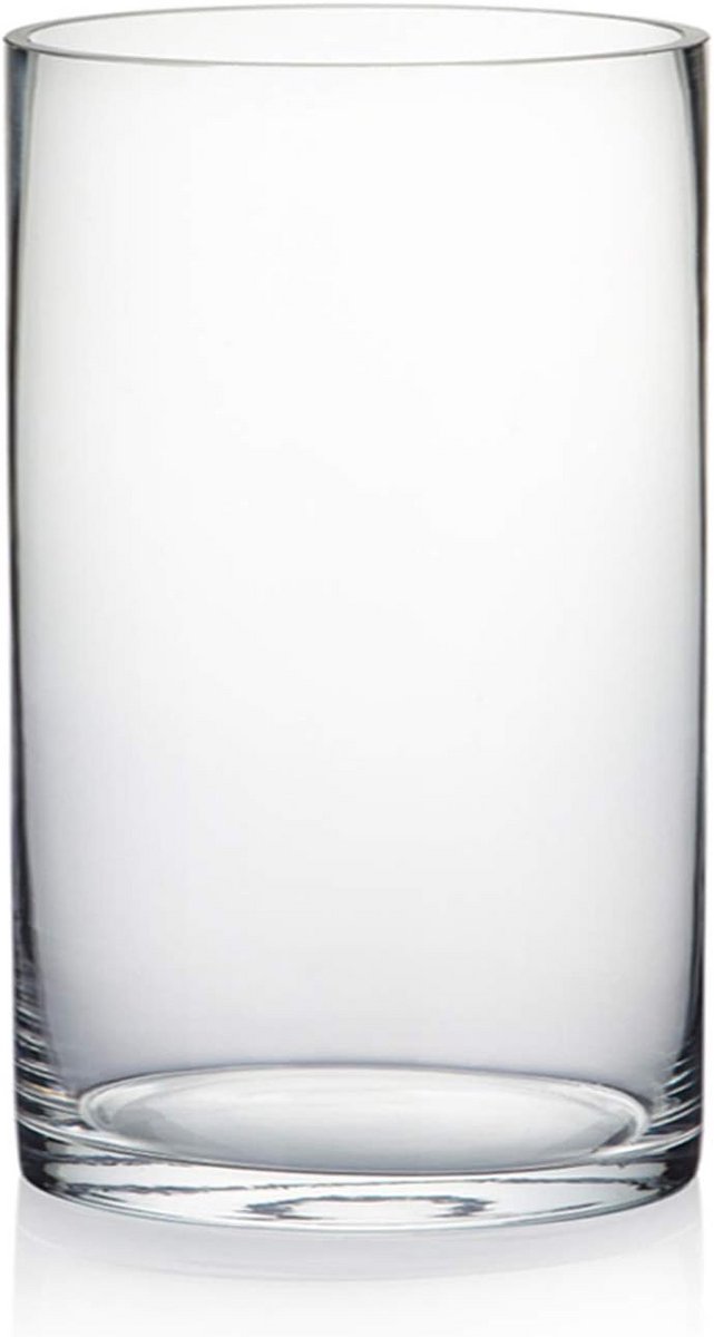 Grote Glazen Cilinder Vaas - Helder Glas, 6 x 10 Inch, 15 cm x 20 cm