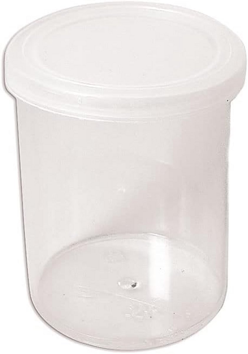 Ronde PVC-bak met deksel 4,5 x 6 cm