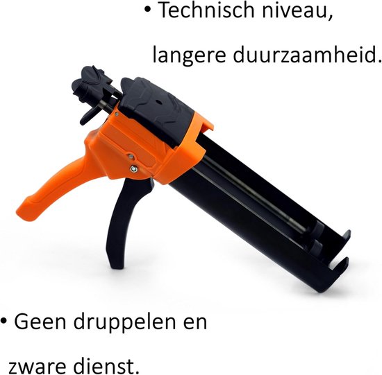 Breeuwpistool met dubbele cartridge, geen druipend epoxykitpistool Breeuwpistool met dubbele cartridge, geen druipend epoxykitpistool