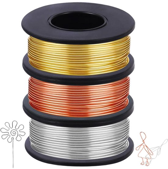 4x 50 Meter Naturel Papierdraad - 2 Mm Ijzerdraad Voor DIY Bloemen, Verpakking & Kerstdecoratie