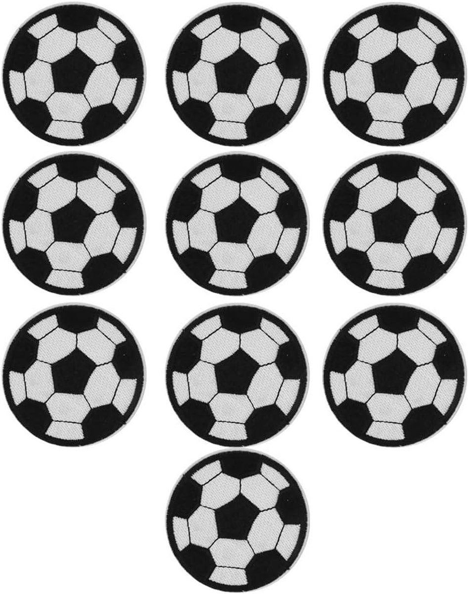 Voetbal Geborduurde Patches - Set van 30 Stuks in Zwart Wit voor Kleding, Jassen en Tassen - Opstrijkbare DIY Sport Ambachtelijke Decoratie