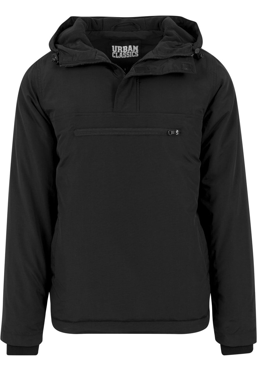 Urban Classics Jas Padded Pull Over Jacket Tb1443 Mannen Zwart